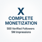 X Monetization Package Verified Followers and 5M Impressions