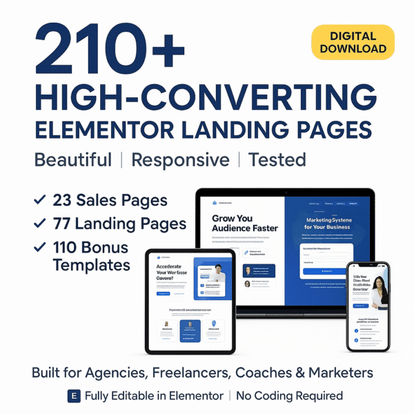 210+ Premium Landing Pages Bundle High-Converting, Proven Sales Templates