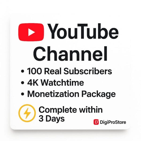 YouTube Monetization Package 1000 Subs + 4K Watch Time